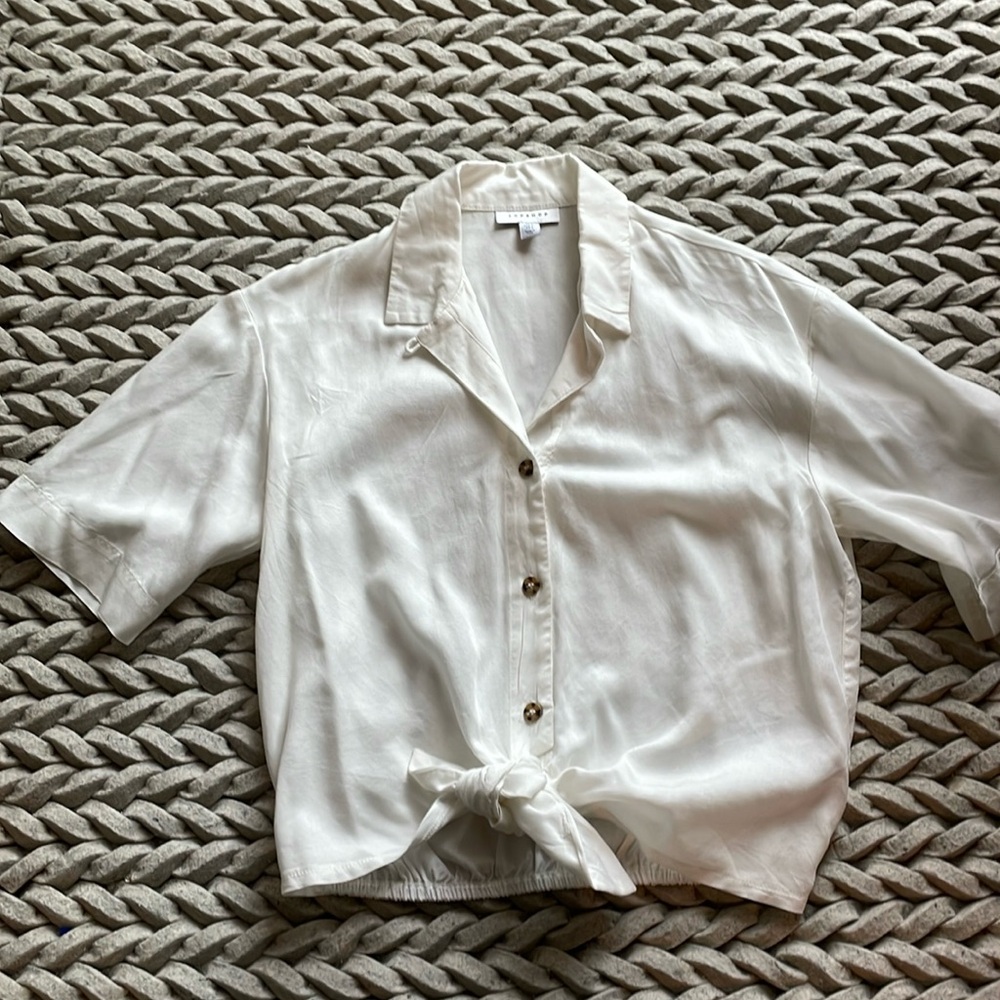 Lightweight Topshop front tie top